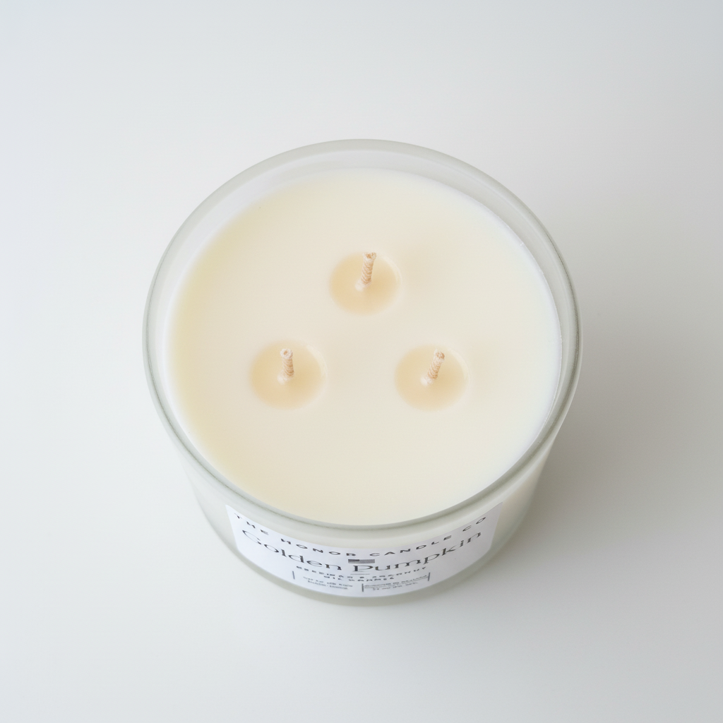 Golden Pumpkin Candle